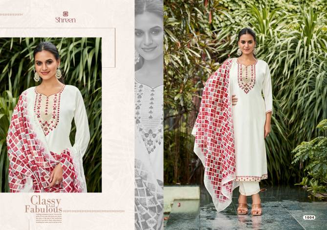 Alexa Vol 3 By Shreen Roman Silk Designer Kurti With Bottom Dupatta Wholesale Shop In Surat